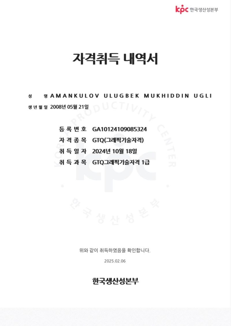 GTQ Photoshop Certificate